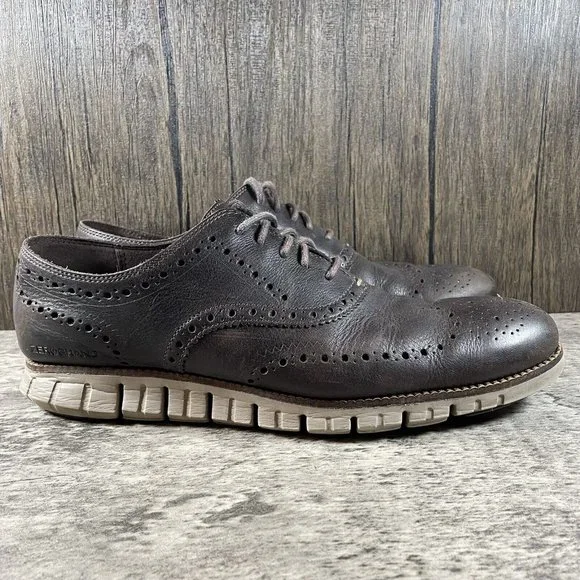 Cole Haan Zerogrand Wingtip Oxford Java C25273 Leather Mens Size 10.5 - Picture 2 of 7